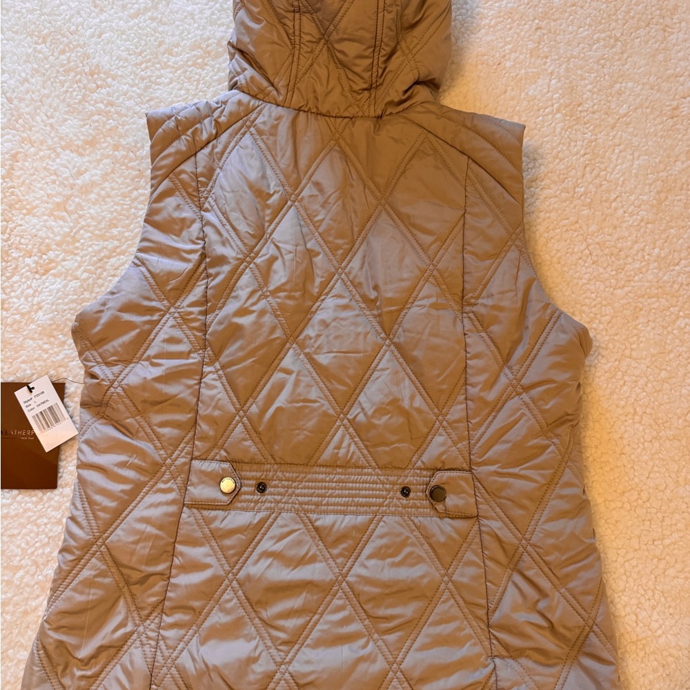 NWT Weatherproof Women's Quilted Hooded Vest - Picture 6 of 6